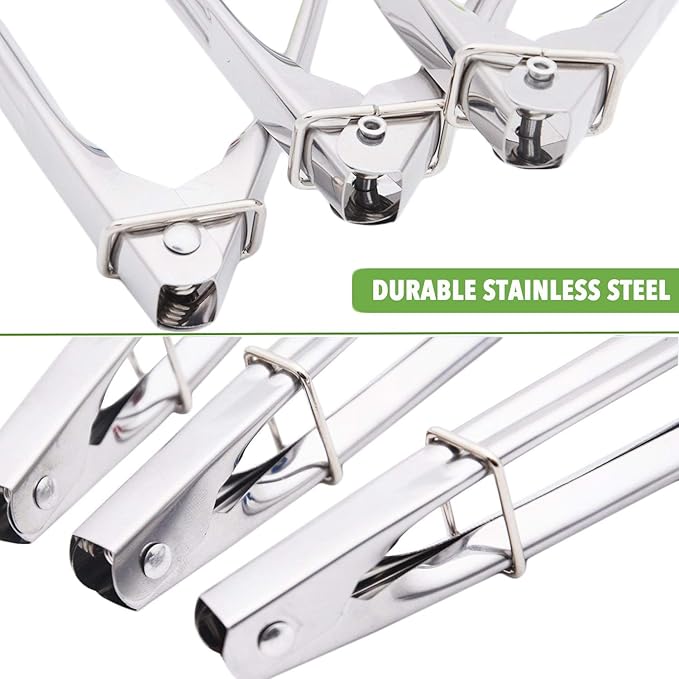 HINMAY Small Tongs with Silicone Tips 7-Inch Mini Serving Tongs, Set of 6