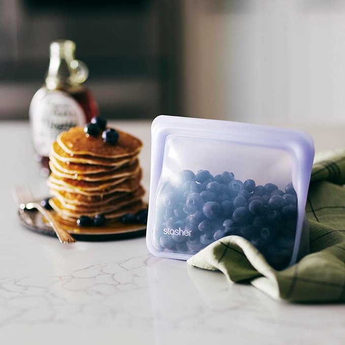 Stasher Premium Reusable Silicone Bags and Lunch Bag, 3-Pack, Multicolor