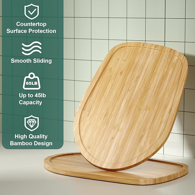 GuanQiao Food-Grade Bamboo Slider for KitchenAid 4.5-5 Qt Tilt Head Mixer