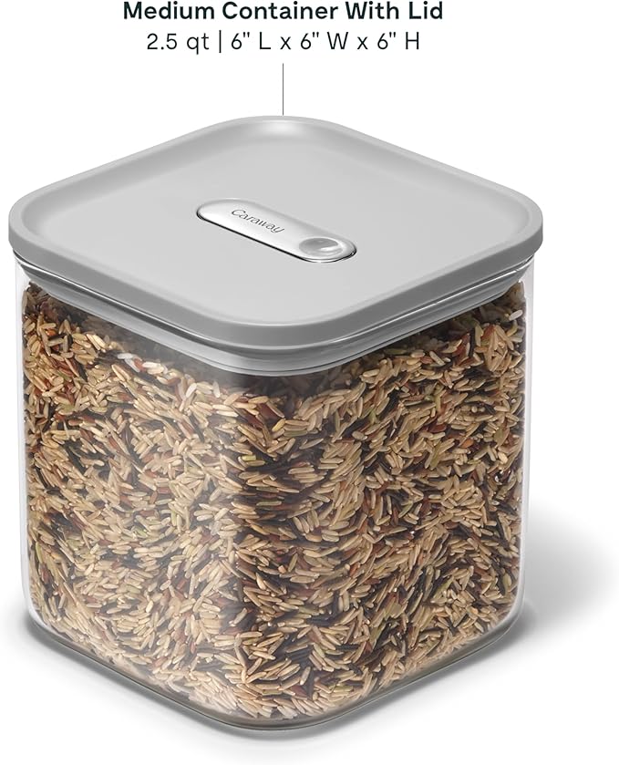 Caraway 2.5 qt Glass Airtight Food Storage Container with Lid