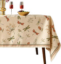 ISAENNE Designer Rectangular Elegant Linen Tablecloth,110"x63"-Grace B