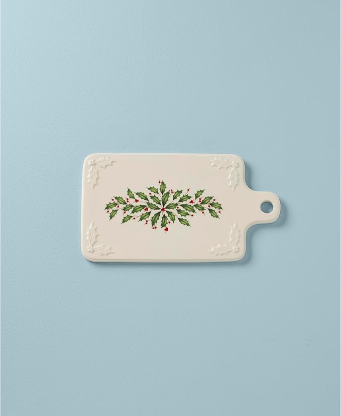 Lenox Holiday Porcelain Christmas Cheese Board