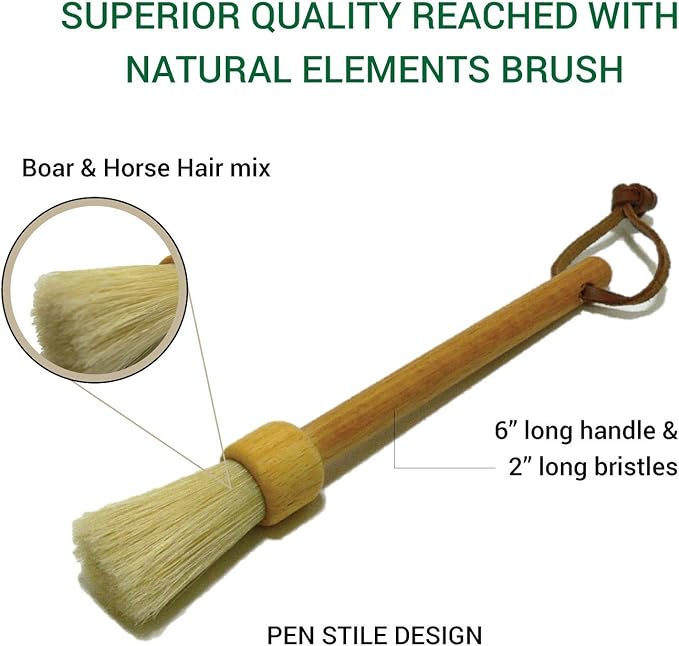 Valentino Garemi Pastry Brush – Natural Boar Bristle & Wooden Handle – Baking Brush for Egg Wash, Butter, Glaze & BBQ – Made in Germany