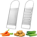 2PCS Flat Handheld Graters, Fine & Coarse, for Cheese, Potato, Vegetable