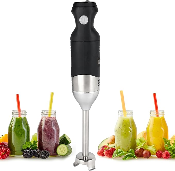 TK Handheld Immersion Blender 220W - 8-Speed, Commercial Grade - 7" Shaft