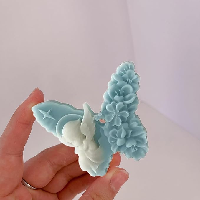 Lace Butterfly Silicone Soap Candle Resin Mold for Floral Car Air Freshener