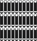 ZCYSRLQIN 30 Pcs Flat Bottle Opener 7 Inch Black Stainless Steel Beer bottle Openers Heavy Duty Bar Blade Solid Bottle Cap Opener Funny Bartender Bottle Opener for Kitchen Restaurant Party Supplies