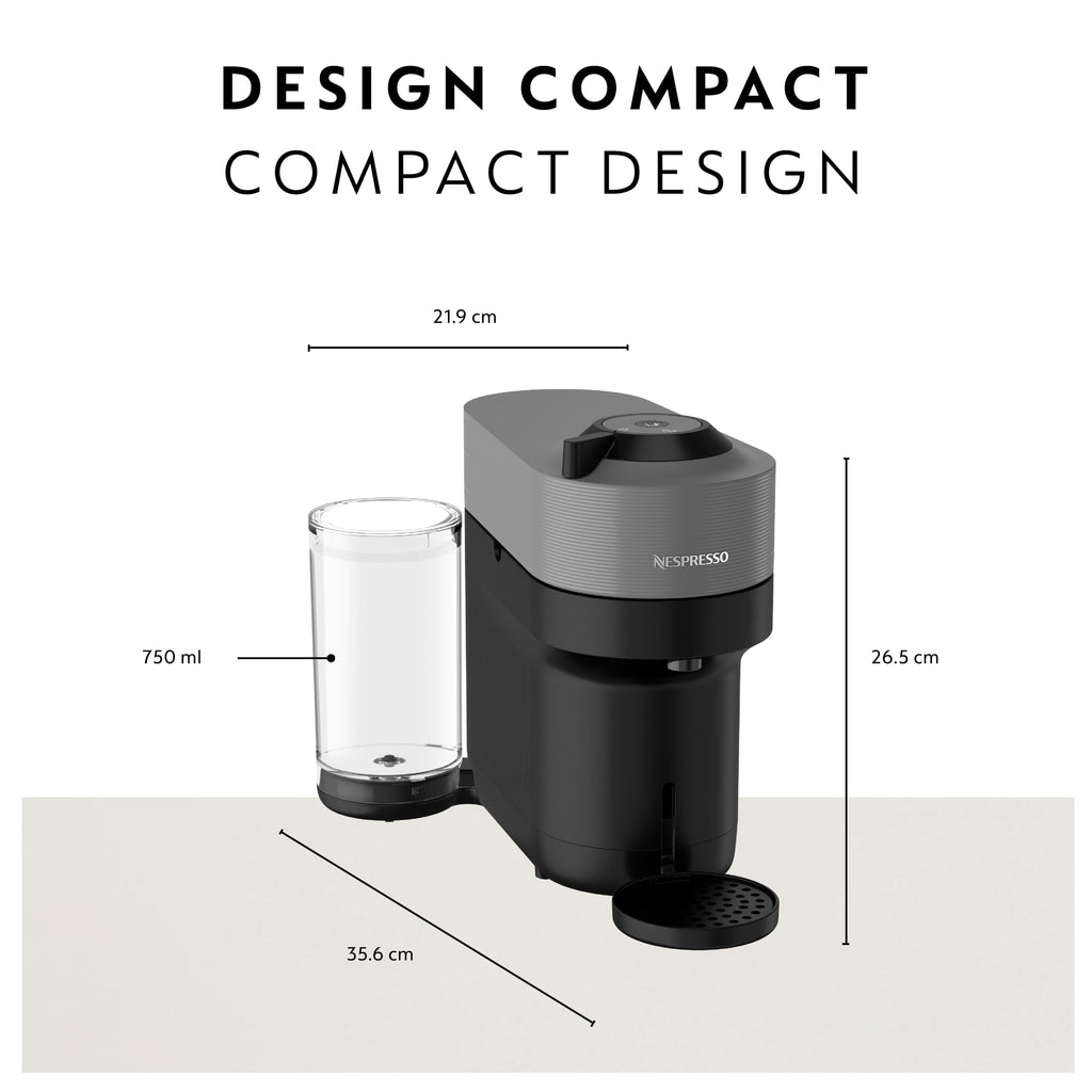 Nespresso Original Vertuo Pop+ Coffee & Espresso Maker by Breville, Grey