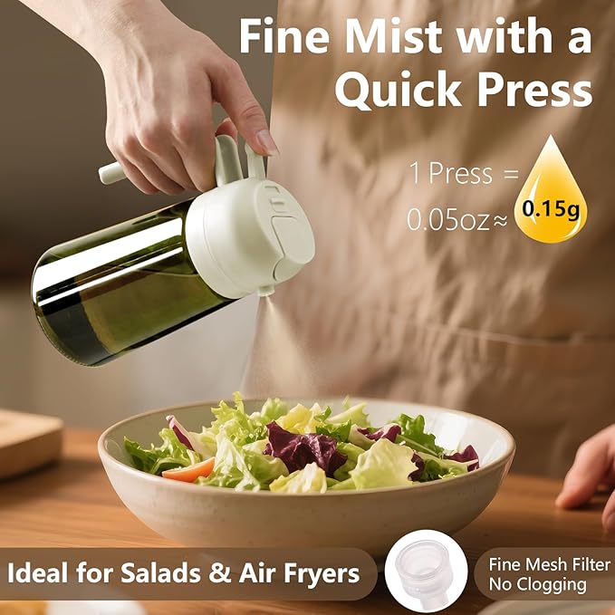 SWEET VIEW Olive Oil Dispenser and Oil Sprayer 16oz/470ml