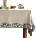 ISAENNE Designer Linen Rectangular Tablecloth,71"x55"-Segerman B