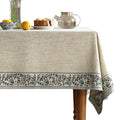 ISAENNE Designer Linen Rectangular Tablecloth,71"x55"-Segerman B