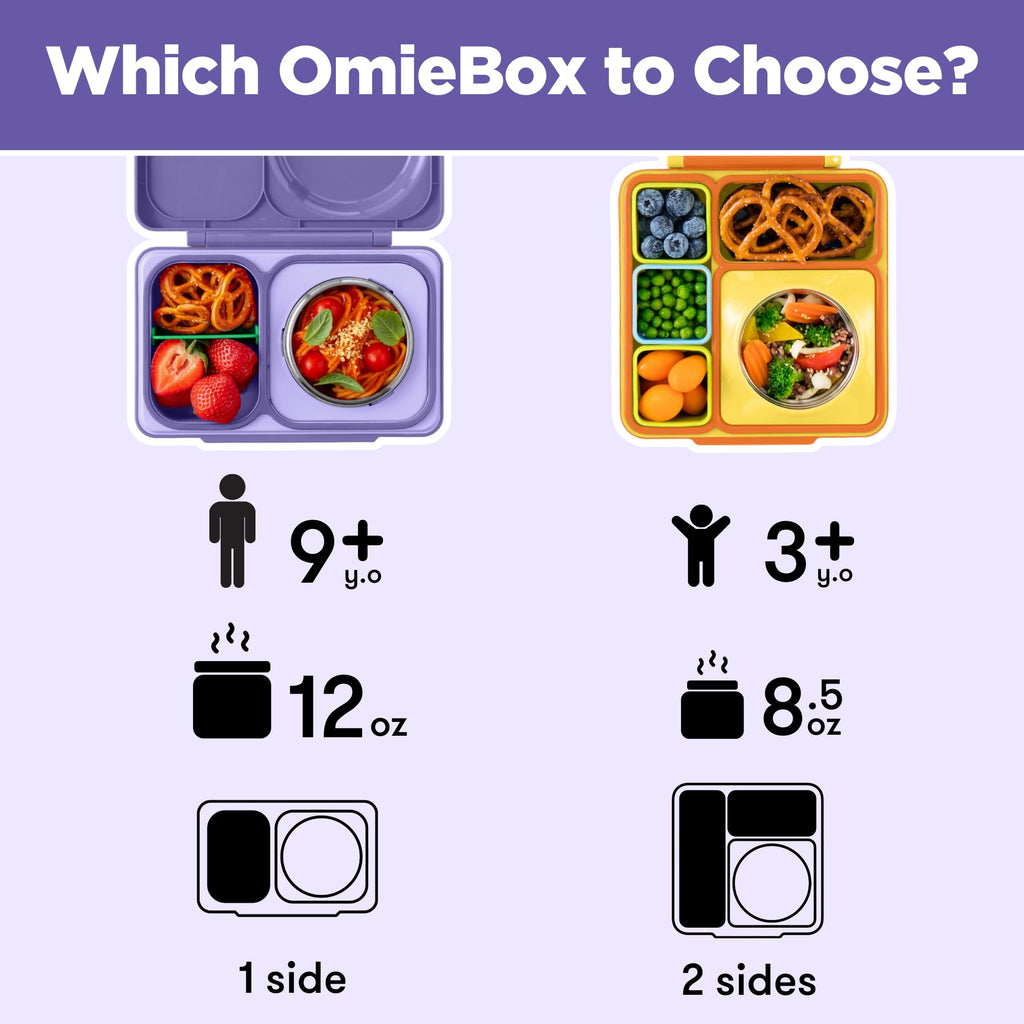 Omie OmieBox UP Kids Insulated Bento Box, Galaxy Purple