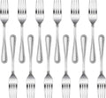 New Star Foodservice Bead Pattern 18/0 Stainless Steel Dinner Fork, 7.7-Inch, Set of 12, Commercial Grade