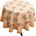 patdrea Vintage Linen Tablecloth,Round,Diameter 67"-RosaSilvestre A