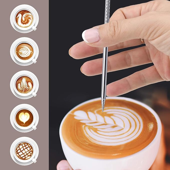 iHeartYard Espresso Milk Frothing Pitcher, Stainless Steel 300Z/900ML Coffee Milk Frother Cup with Decorating Art Pen for Espresso Machine, Latte Art