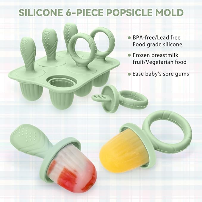 Silicone Toddlers Popsicle Molds with Sticks