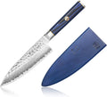 Cangshan KITA Series 6-Inch Chef's Knife with Sheath, High Carbon X-7 Damascus Steel, 501394