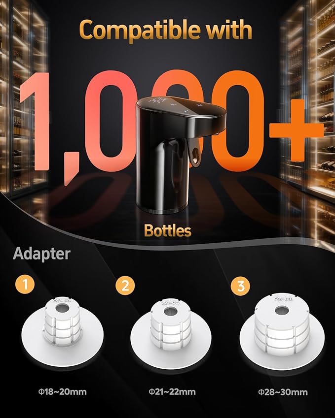 5 in 1 Wine Aerator Whiskey Dispenser,Liquor Decanter, Alcohol Pourer-Black