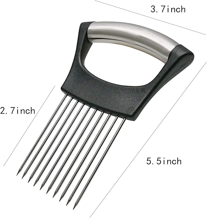 Stainless Steel Onion Holder for Slicing,Onion Slicer Holder,Kitchen Gadget