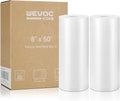 Wevac Vacuum Sealer Bags for Food 8x50 2 Rolls, Fit Food Saver Machines