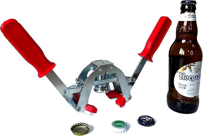WENNING Manual Beer Bottle Capper Tool with 150 count Beer Bottle Caps,26mm Beer Corking Machine for Home Brewing（Crown Cap WN005）