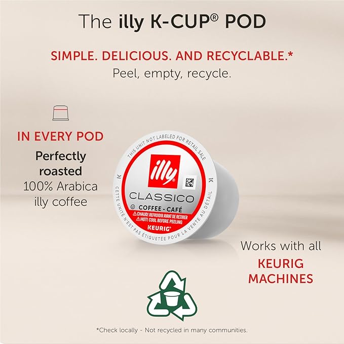 illy Coffee K Cup Pods, Intenso Dark Roast, 20 Count, 1 Pack
