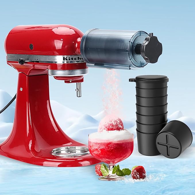 8 PCS Ice Molds Accessory for KitchenAid Shaved Ice Attachment,BPA-Free