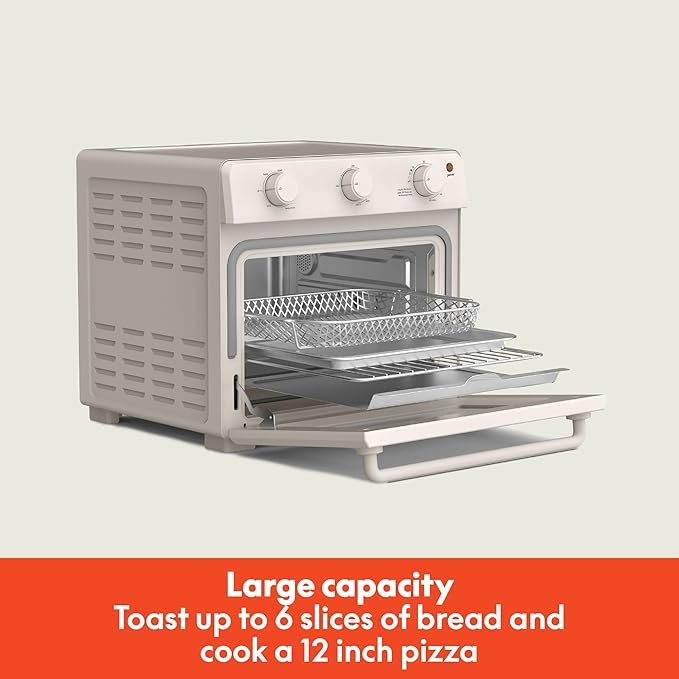 bella ROAST French Door Infrared Toaster Oven Air Fryer, Oatmilk