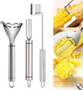 3 Pcs Corn Tool Set – 2026 Upgraded Corn Peeler for Corn on the Cob,Corn Holder, Corn Cob Stripper Tool,Multi-Use Corn Cob Stripper Tool for Home Kitchen, Outdoor Barbecues & Camping