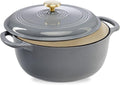 Best Choice Products 6 Quart Enamel Cast-Iron Round Dutch Oven, Family Style Heavy-Duty Pre-Seasoned Cookware for Home, Kitchen, Dining Room, Oven Safe w/Lid
