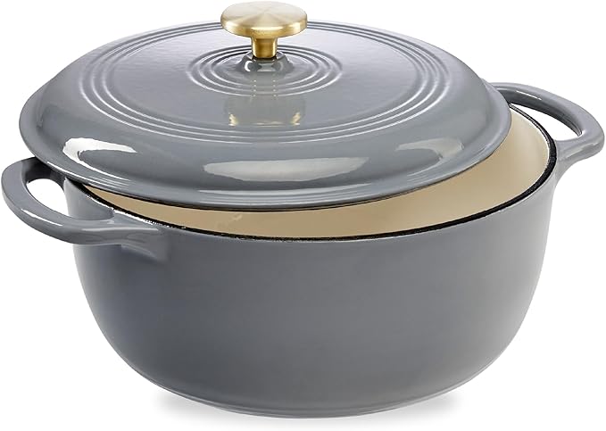 Best Choice Products 6 Quart Enamel Cast-Iron Round Dutch Oven, Family Style Heavy-Duty Pre-Seasoned Cookware for Home, Kitchen, Dining Room, Oven Safe w/Lid