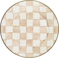 MACKENZIE-CHILDS Enamel Dinner Plate, Brown-and-White Mocha Check