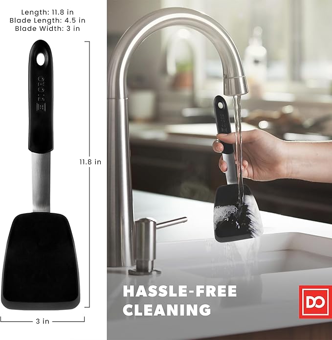 DI ORO Chef Series Silicone Spatula - 600F Heat Resistant