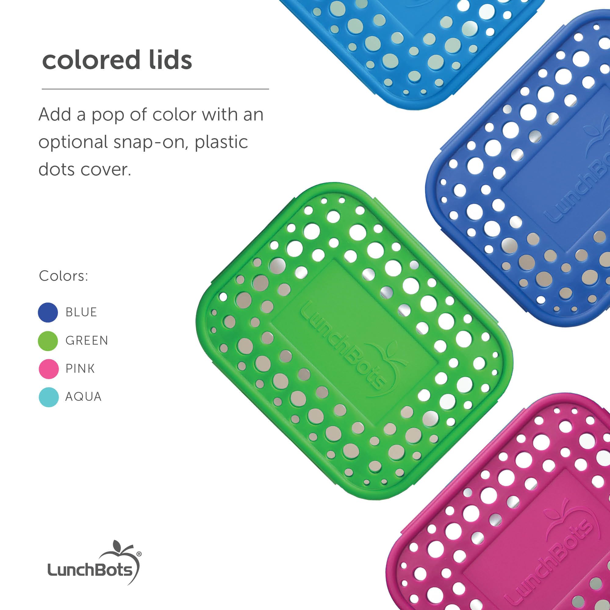 LunchBots Medium Uno Stainless Steel Kids Bento Box 1-Section Blue 20oz