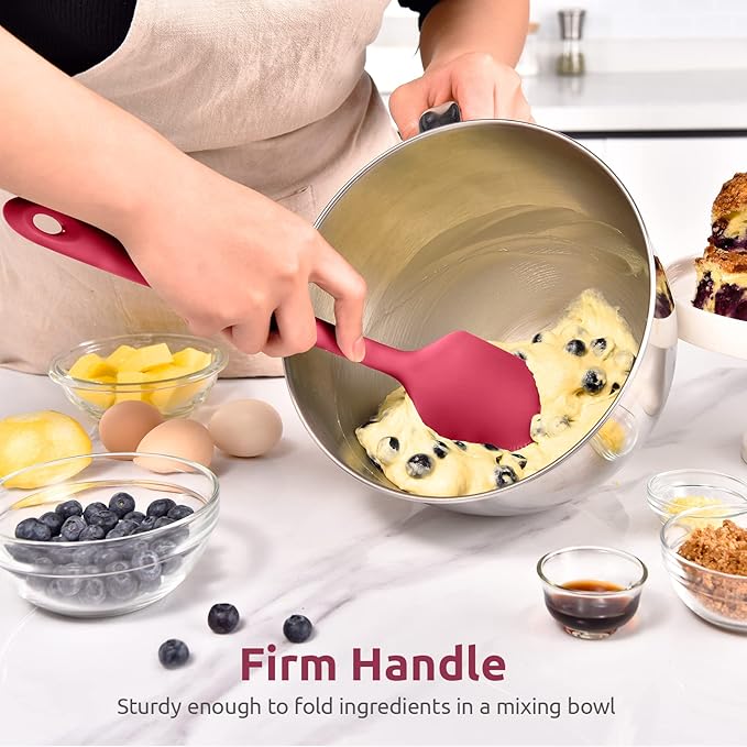 U-Taste 14in Extra Large Silicone Spatula, 480°F Heat Proof Scraper, Red