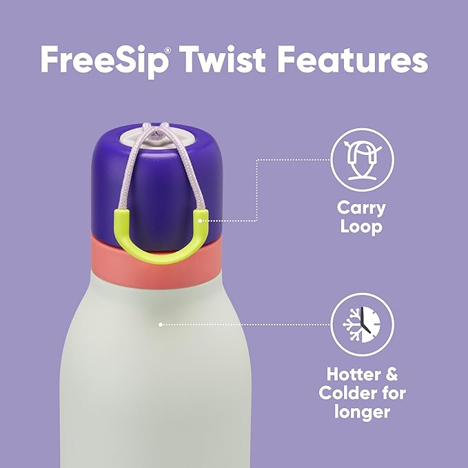 Owala FreeSip Twist Stainless Steel Water Bottle 18 oz Minty Horizons