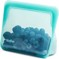 Stasher Premium Reusable Silicone Stand-Up Mini Bag, Aqua, 28 oz