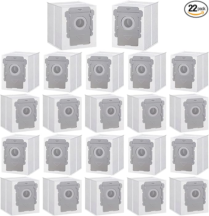 22 Pack Vacuum Bags for iRobot Roomba 104 105 405 504 505 705 Combo 10 Max i7 i7+ i3 i3+ i8 i8+ j5+ i5+ i4 i4+ i1+ i6 i6+ j5+ j7 j7+ s9 s9+, i, s, j Series Clean Base Automatic Dirt Disposal Bags