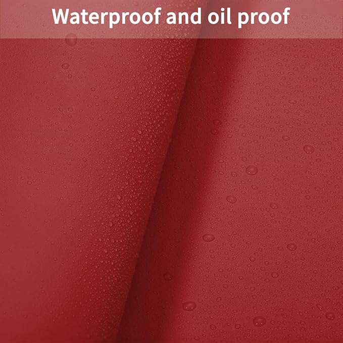 Zinkooat Faux Leather Table Cover,1.8mm Thick,36x54 Inch Table Protector,Table Protector for Dining Room Table,Table Protectors for Rectangle Tables.(Black+Wine Red,36x54)