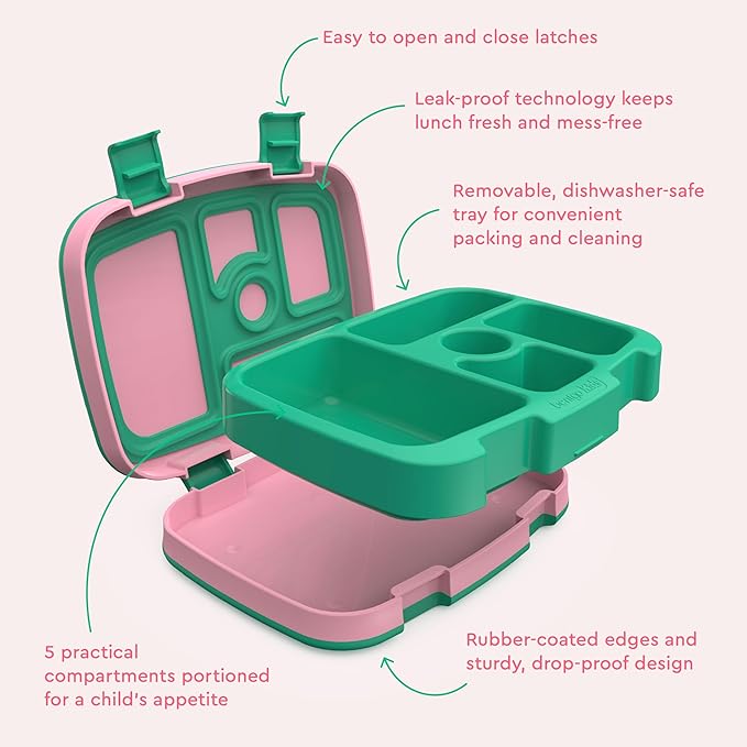 Bentgo Kids Prints Leak-Proof 5-Compartment Bento-Style Kids Lunch Box