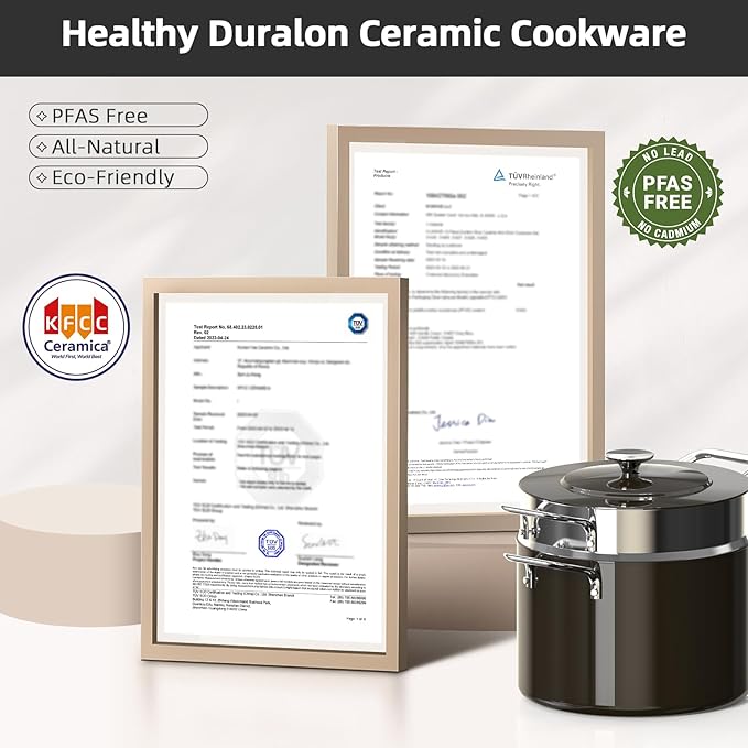 Nuwave Lux 13pc Forged Lightweight Nonstick Ceramic Cookware Set, PFAS-Free