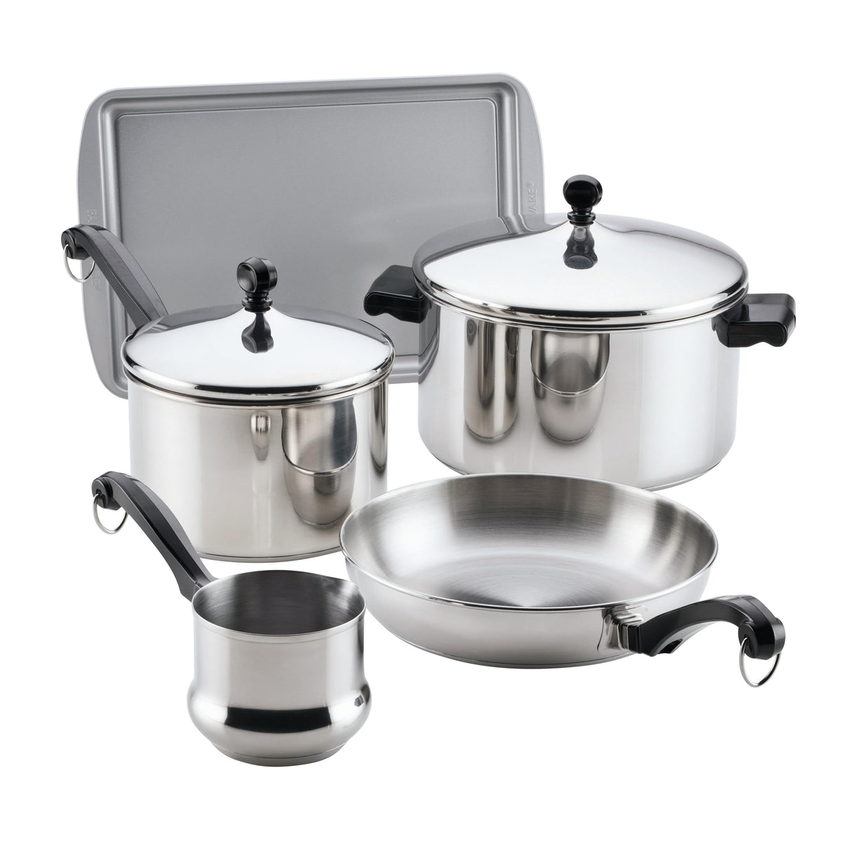 Farberware Classic Series Stainless Steel Pot with Lid, 8-Qt