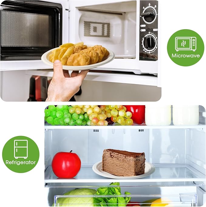 ECOLipak 6 in 200 Pack White Disposable Compostable Dessert Paper Plates