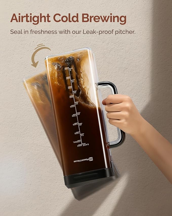 Maestri House Cold Brew Coffee Maker, 64oz BPA-Free Tritan Pitcher