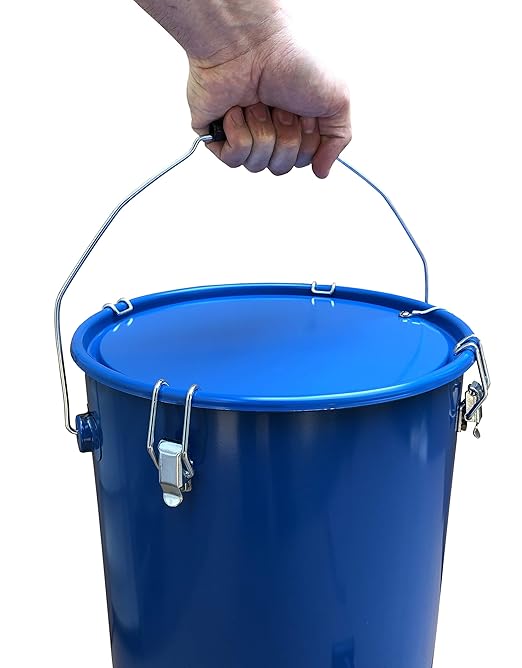 MirOil 6 Gallon Blue Oil Grease Bucket & Filter Pot
