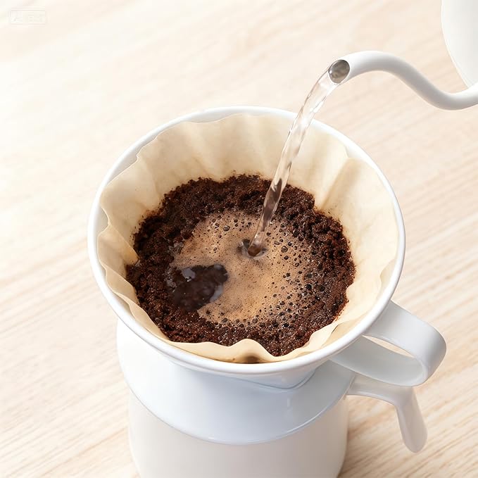 NBYHZLS Ceramic Pour Over Coffee Dripper, V-Shaped Coffee Filter Cone