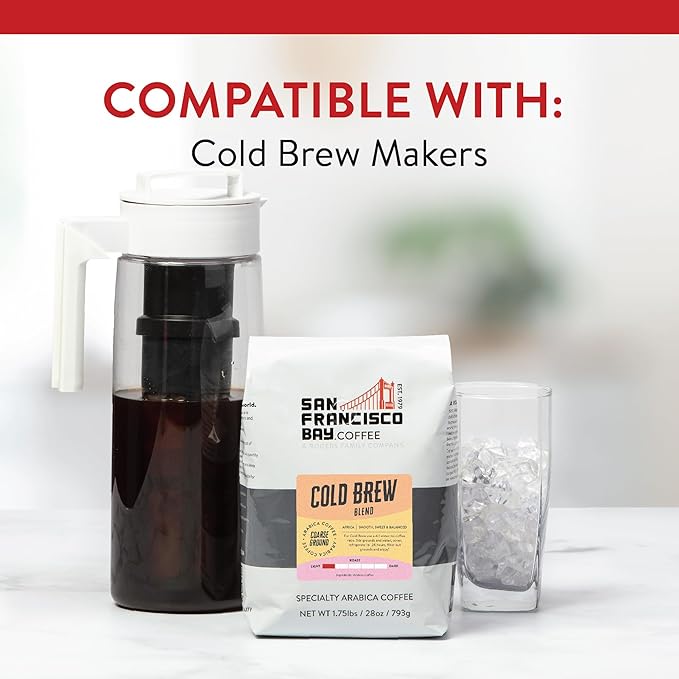 San Francisco Bay Coffee Cold Brew Blend Ground Coffee, 28 oz bag
