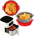 Silicone Air Fryer Liners Round,Pot 4 Pcs 6.5inch Reusable Air Fryer Basket