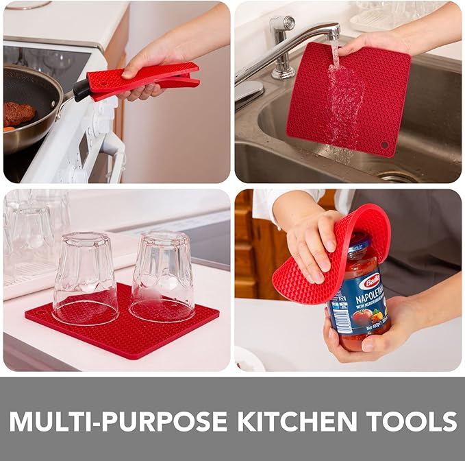 Joyhalo 4 Pack Trivets for Hot Dishes