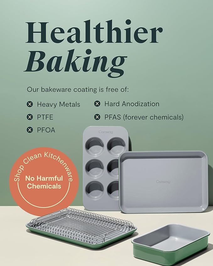 Caraway Non-Stick Ceramic Small Baking Sheet Duo